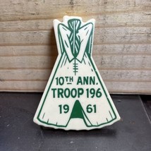 Boy Scouts Otetiana Council (NY) 1961 Troop 196 10th ANN Tie Slide BSA - £11.33 GBP