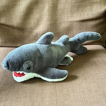 Fiesta Shark Plush Stuffed Animal 16”Gray Great White Shark Sea Ocean Ma... - $14.84
