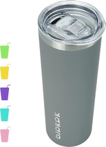 Bjpkpk Skinny Tumbler With Lid 20 Oz Stainless Steel Slim Vacuum Insulated, Gray - £30.13 GBP