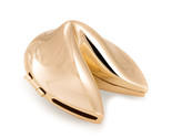 Bey-Berk Gold Plated Chinese Fortune Cookie with Hinge Storage Case - $27.95
