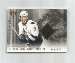 Brendan Morrison (Canucks) 2003-04 Pacific Titanium Jersey Relic Card #318/875 - £6.87 GBP