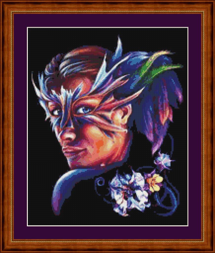 MASKED LADY  pdf  cross stitch chart. Original Artwork Unknown - $12.00