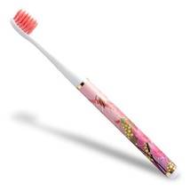 Luxury Toothbrush Crystal Clean Flower Poppy Pink Miselle Made in Japan - $27.12