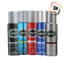 3x Sprays Brut Variety Scents Deodorant Body Spray For Men | 200ml | Mix... - £18.40 GBP