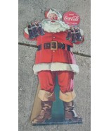  Vintage 1950s Serve Coca Cola Santa Christmas Button 6 Pack Cardboard S... - £285.50 GBP
