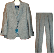 Desiree Men&#39;s Gray Linen Suit Blazer Pants Size US 44 EU 54 - £168.91 GBP