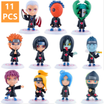 11pcs/Set Cute Mini Naruto Akatsuki Action Figures Uchiha Itachi Sasuke Deidara - £18.67 GBP
