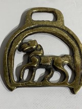 Mini Horse Brass Medallion Of a Horse and Shoe Rustic Cottagecore Boho chic - $14.54