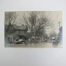Real Photo Postcard RPPC 1913 Dayton Ohio Flood Main Street Riverdale Antique - £15.73 GBP