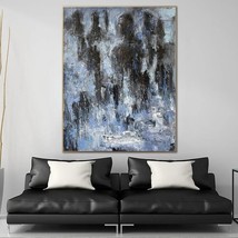 Abstract Snow Painting On Canvas Fresh Colorful Unique Wall Art | WINTER... - £506.79 GBP