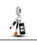 Make up simil pandora charms,cosmetic palette charm for pandora,silver m... - $26.06 CAD