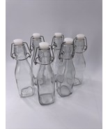 Mockins Set of 6 - 8.5 Oz. Reusable Clear Glass Bottles with Swing Top S... - £28.84 GBP