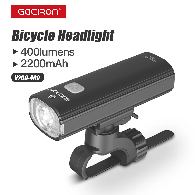 Gaciron Bike Light V20C Accessories USB Rechargeable 400lm Bicycle Front Light - £20.36 GBP+