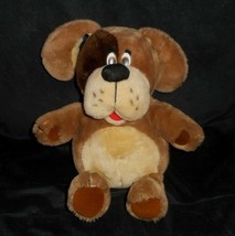 12&quot; Vintage 1984 R Dakin Baby Brown Puppy Dog Stuffed Animal Plush Toy Lovey - £37.21 GBP