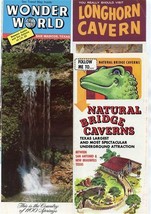Wonder World Natural Bridge Longhorn Caverns Pearl 1000 Springs Texas Brochures - £21.77 GBP