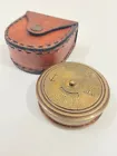 Go Confidently Brass Compass Engraved with Stamped Leather Case Directio... - $663.17 MXN