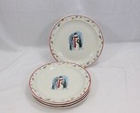 Enchanted Forest Christmas Dinner Plates Snowman 10&quot; Lot of 8 - £39.07 GBP