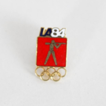 Vintage Los Angeles LA California USA 1984 Olympic Collectable Pin Shooting - $14.52