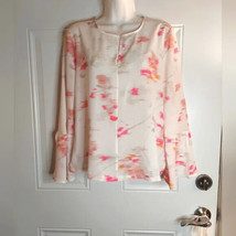 Banana Republic Long Bell Sleeve V-Neck Lightweight Tunic Top Blouse Size Small - £7.30 GBP