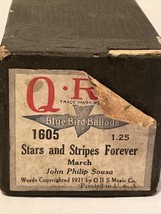 QRS Word Roll 1605 Blue Bird Ballads Stars and Stripes Forever March Player Pian - £9.10 GBP