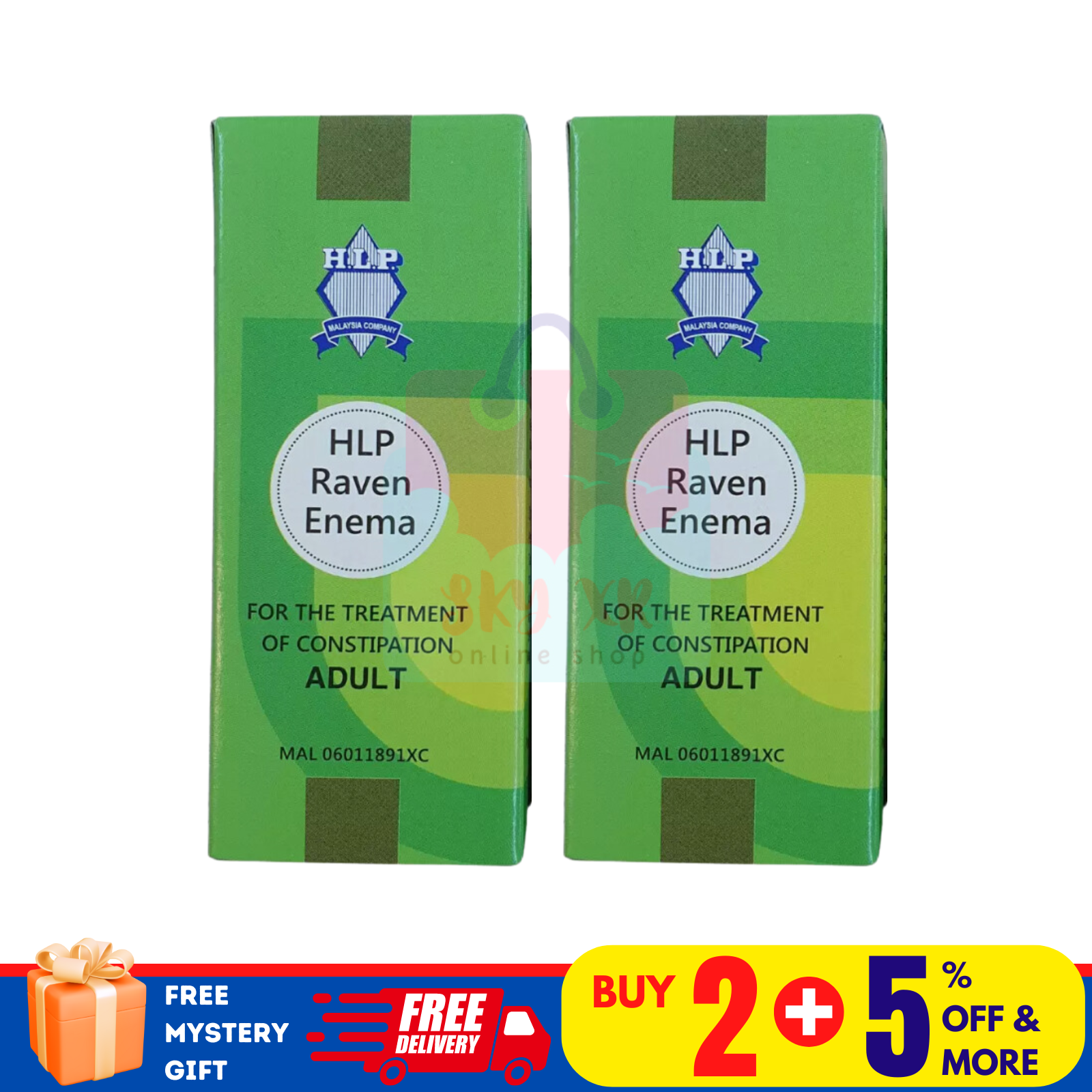 2 X HLP Raven Enema Adult 20ml X 2 Pieces Pump For Instant Constipation ... - $17.80
