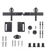 Barn Door Track 72 Wheel Decorative &amp; Hardware Kit Oil Rubbed Bronze - $150.64 CAD