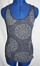 Danskin Now Active Tank Top Gray Floral Size Small Shelf Bra - $8.99