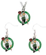 Aminco NBA Boston Celtics Logo Earring and Pendant Set - $291.92 MXN