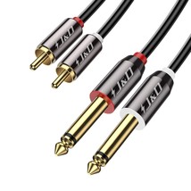 J&amp;D RCA to 1/4 Cable, Dual 1/4 inch TS to Dual RCA Stereo Audio Interconnect Cab - £23.63 GBP