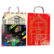 2 VTG Bloomingdales Paper Bags Du Pasquier &amp;  Radl Ecco I&#39;ltalia 1984/18... - $42.77