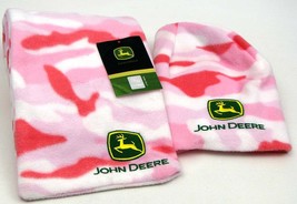 John Deere Hat &amp; Scarf Pink - £47.21 GBP