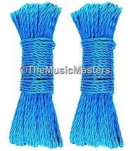 (2) Blue 50ft Twisted Poly UTILITY ROPE Line Cargo Tie Down Cord Twine S... - £7.72 GBP