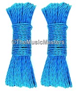(2) Blue 50ft Twisted Poly UTILITY ROPE Line Cargo Tie Down Cord Twine S... - £7.69 GBP