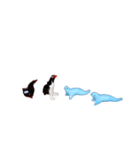 Lot of 4 Vintage Micro Miniature Art Glass Seal Penguin Bird Arctic Anta... - $266.54 MXN
