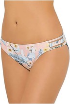 Hula Honey Women&#39;s Strappy Hipster Swim Bottom Floral Pink L - £7.79 GBP