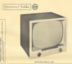 1956 ZENITH X2229R TELEVISION Tv Photofact MANUAL X2229R X2230E X2254M X... - $9.89