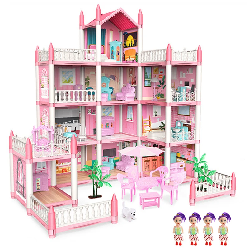 Princess Big Villa DIY Dollhouse Doll House Castle DIY Dollhouse Assembled Set - £17.63 GBP+