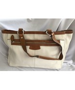 Genuine COACH Penelope Ivory/BrownLarge Pebbled Leather  Carryall Tote P... - £35.76 GBP
