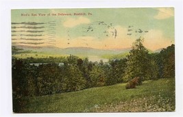 Birds Eye View of the Delaware Postcard Bushkill Pennsylvania 1925 - £11.06 GBP