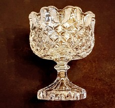 RARE HOFBAUER PAPILLON CRYSTAL CANDY DISH no lid Frosted Butterfly Pedes... - £18.63 GBP