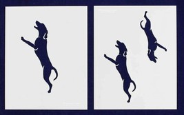 Blue Tic Hound Dog Stencils- 5&quot;, 6&quot;, 7&quot; -Mylar 2 Pieces of 14 Mil 8&quot; X 10&quot; - Pai - £20.86 GBP