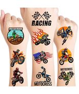 Dirt Bike Temporary Tattoos 50pcs Motorcycle Party Favors Medium - $4.02 CAD