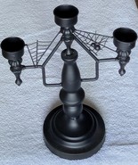 Halloween Black Metal Candelabra Tealight Tree - $26.66 CAD