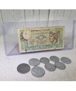 Lot of 9 Vintage Italian Lire Coins &amp; Banknote 1950s–1970s Old Italy Money - $39.37 CAD