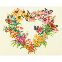 Dimensions Counted Cross Stitch Kit 14&quot;X11&quot;-Wildflower Wreath (14 Count) - £56.75 GBP