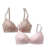 Simply Styled Women&#39;s Wirefree Bras 2 Pack 36C Pink &amp; Nude Micro &amp; Lace ... - $21.20 CAD