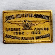 Vintage Belt Buckle American Bowling Congress 1962 - 1963 League Award - $34.50