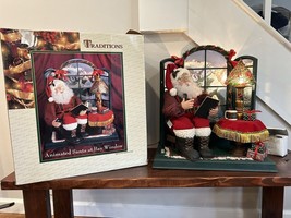 Vintage Holiday Creations Animated Lighted Santa Traditions Christmas No... - $29.69