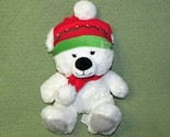 2017 CHRISTMAS TEDDY BEAR PLUSH AMERICAN GREETINGS STUFFED ANIMAL WHITE ... - $10.80