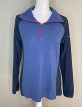 Columbia Women’s Half Zip Pullover Fleece Top Size M Blue Periwinkle H1 - £13.35 GBP